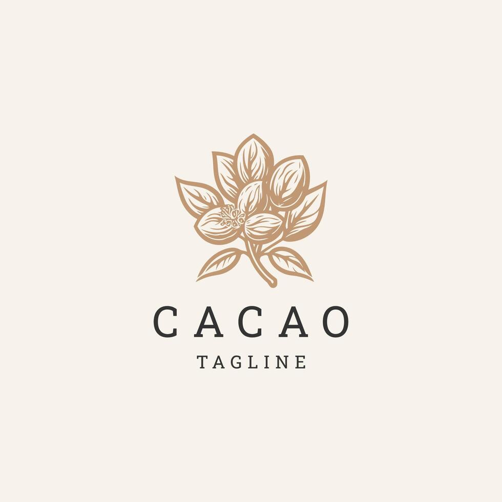 ai generato cacao logo vettore icona design modello
