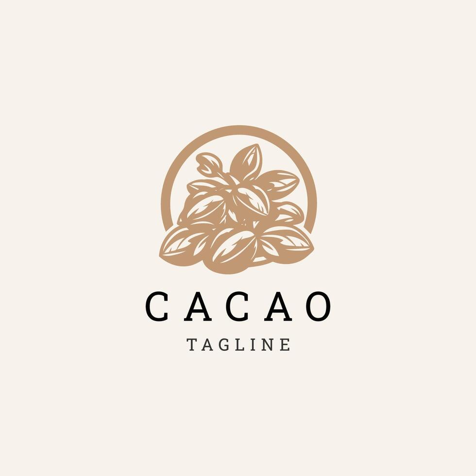 ai generato cacao logo vettore icona design modello