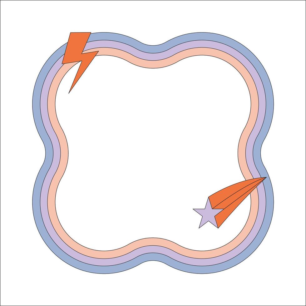 confine telaio con Groovy stile vettore