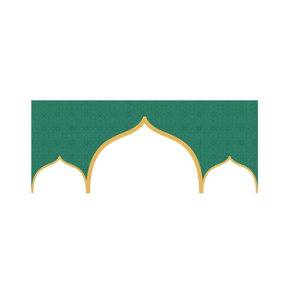 verde islamico forma telaio. arabo musulmano forma vettore