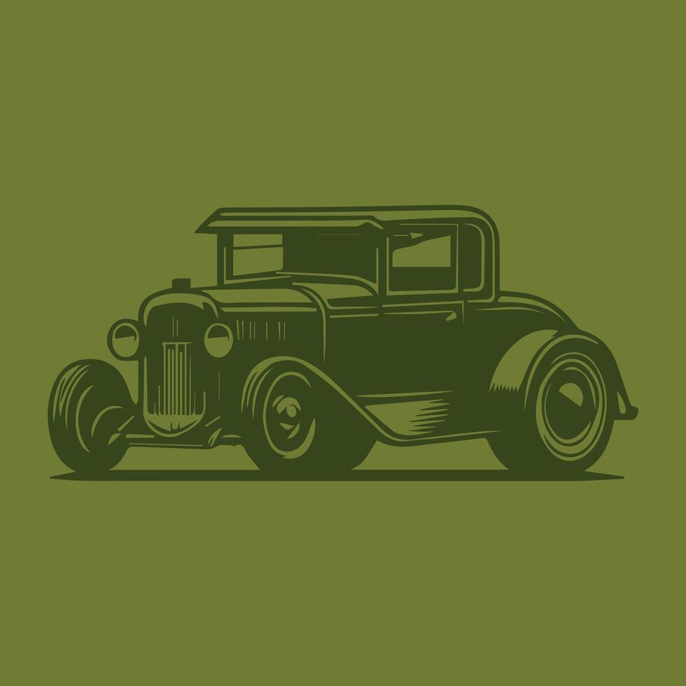 Vintage ▾ corridore caldo asta auto vettore illustrazione