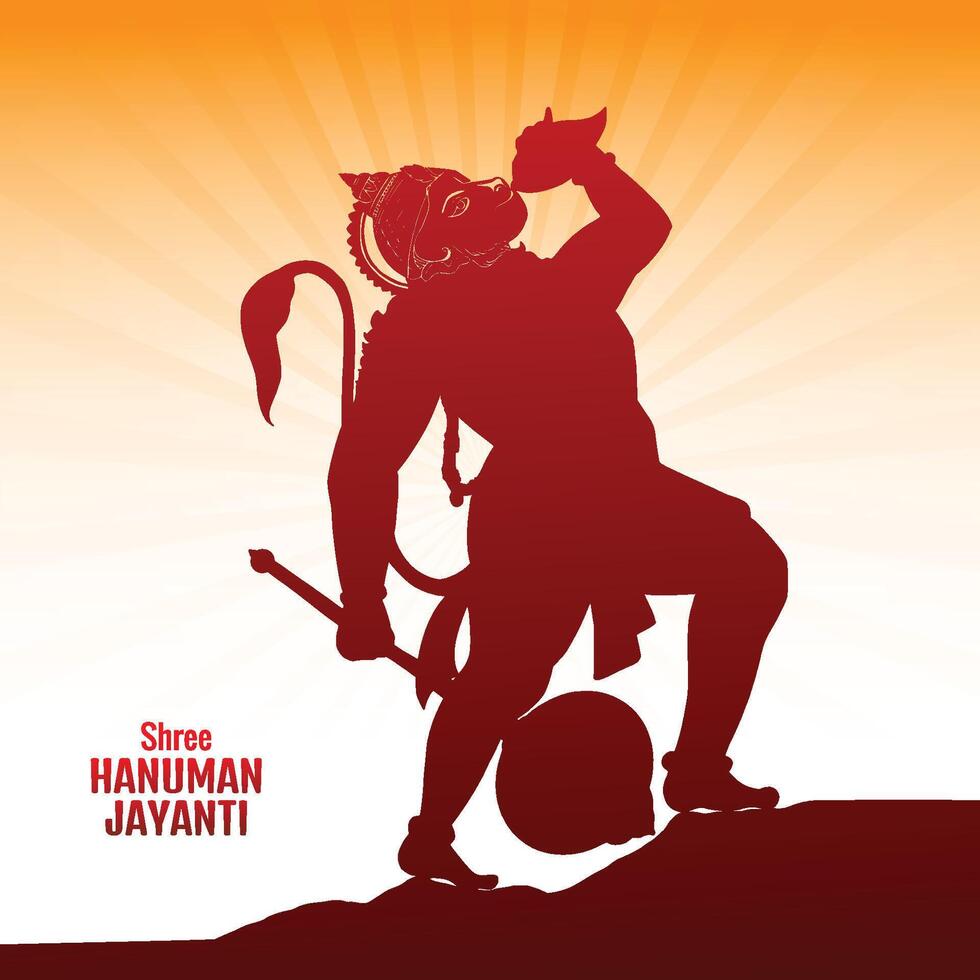 contento hanuman jayanti celebra il nascita di signore sri hanuman carta sfondo vettore