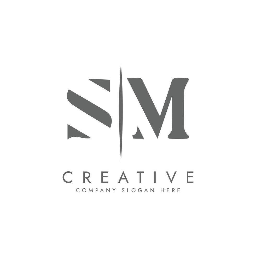 SM sm iniziale lettere looping connesso logo SM logo design modello vettore grafico il branding elemento.