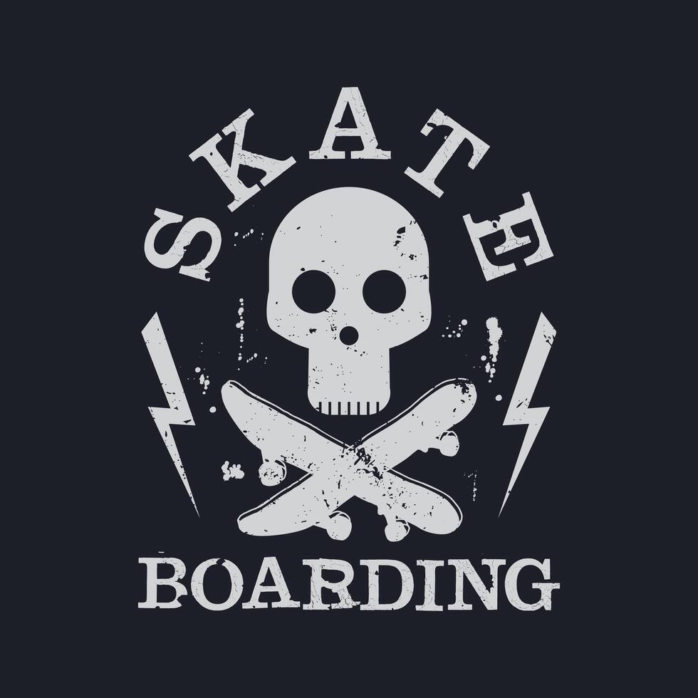 skateboard vettore illustrazione e tipografia, Perfetto per magliette, felpe con cappuccio, stampe eccetera.