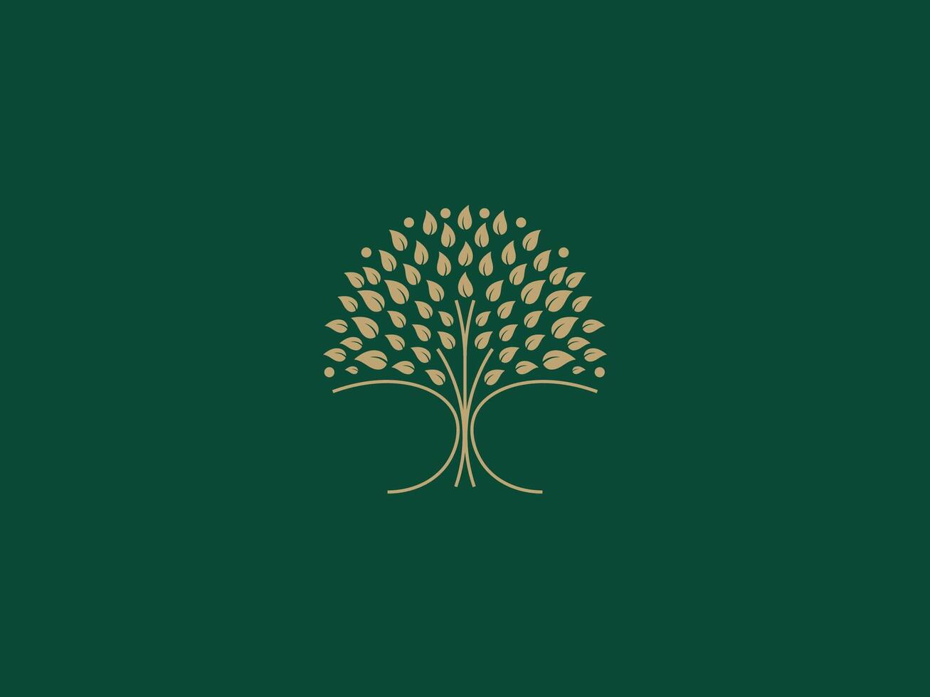 logo modello per attività commerciale e azienda con quercia albero vettore