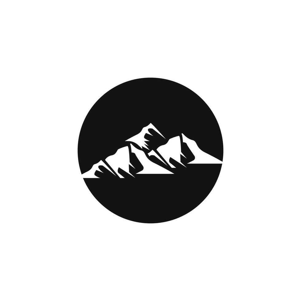 logo icona di montagna vettore