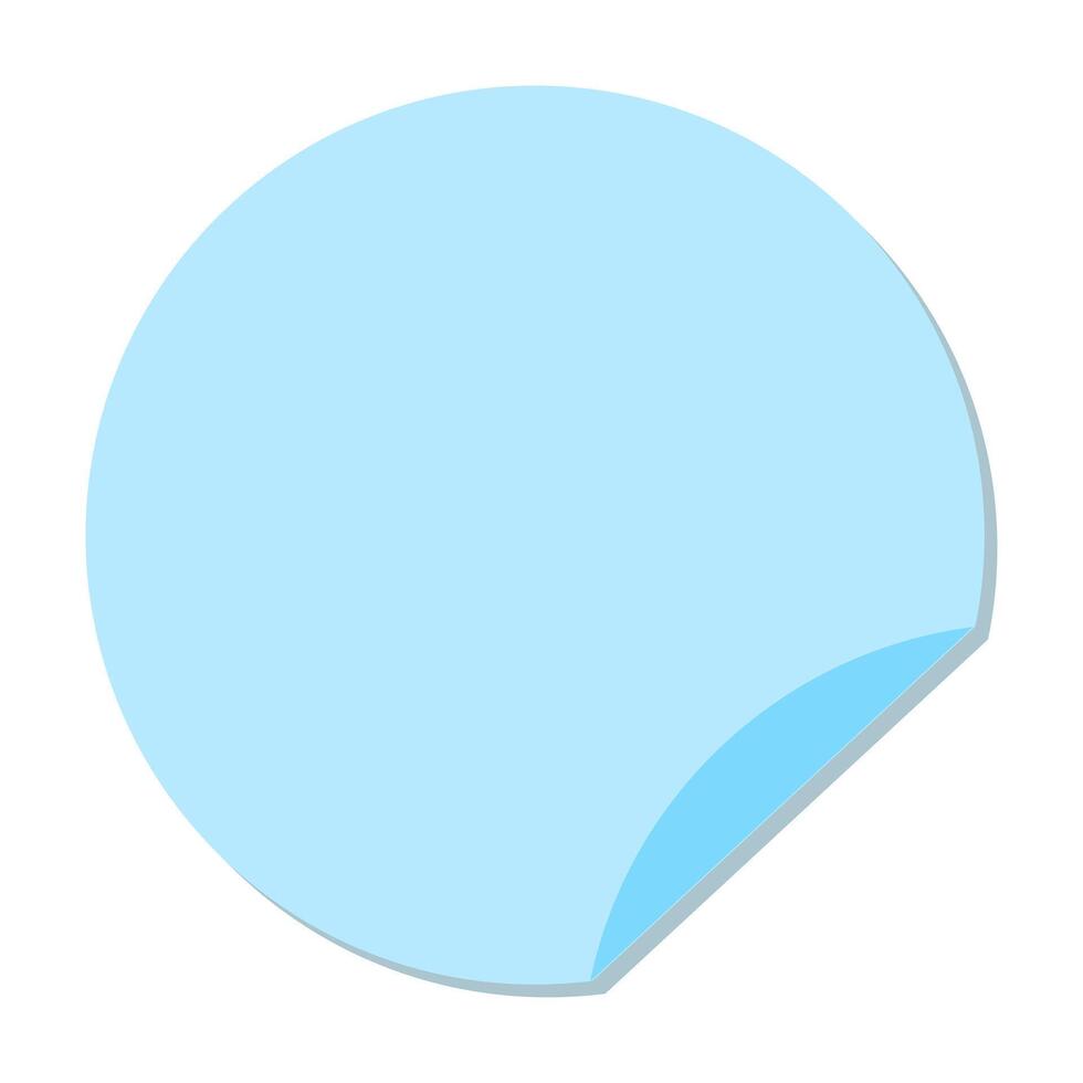 blu il giro carta etichetta vettore illustrazione