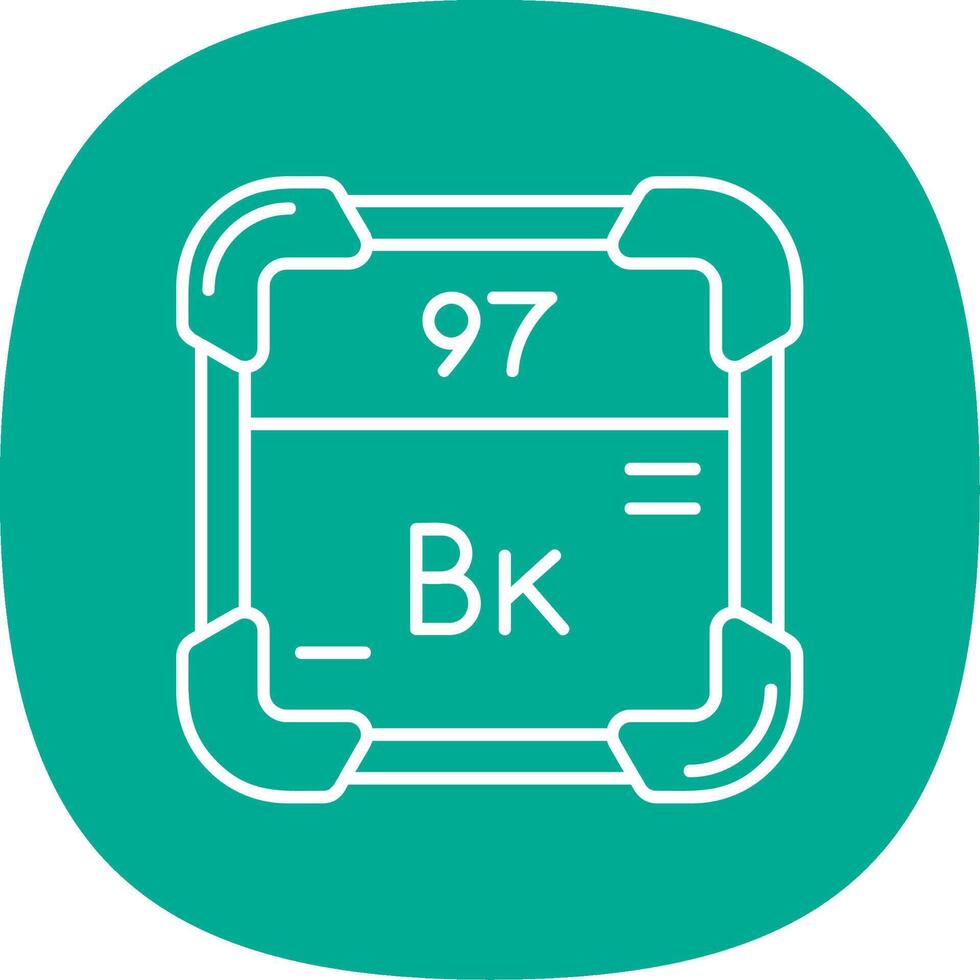 berkelium linea curva icona vettore