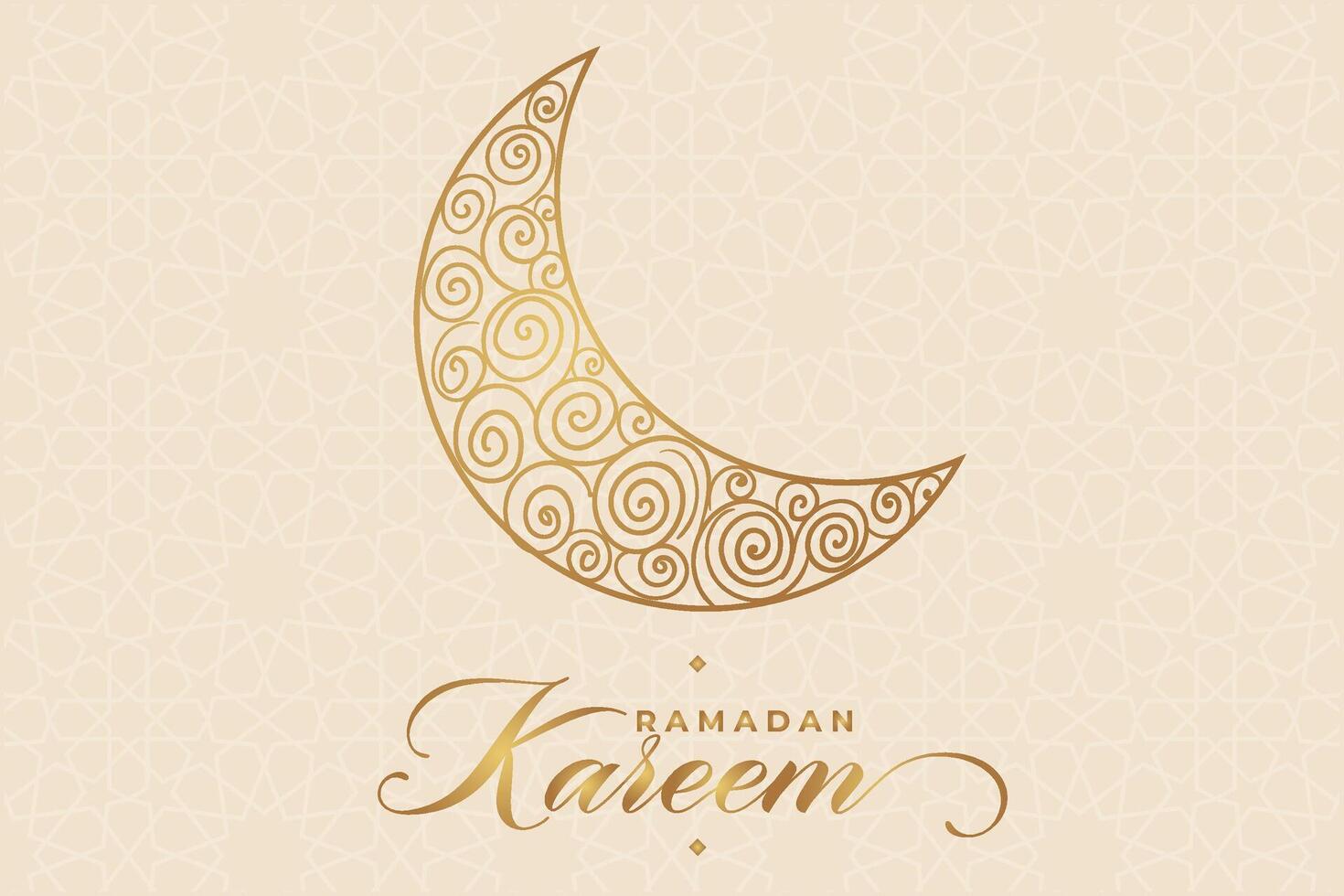 Ramadan, eid al-fitr, islamico calendario sfondo saluto carta con mezzaluna Luna decorazione vettore