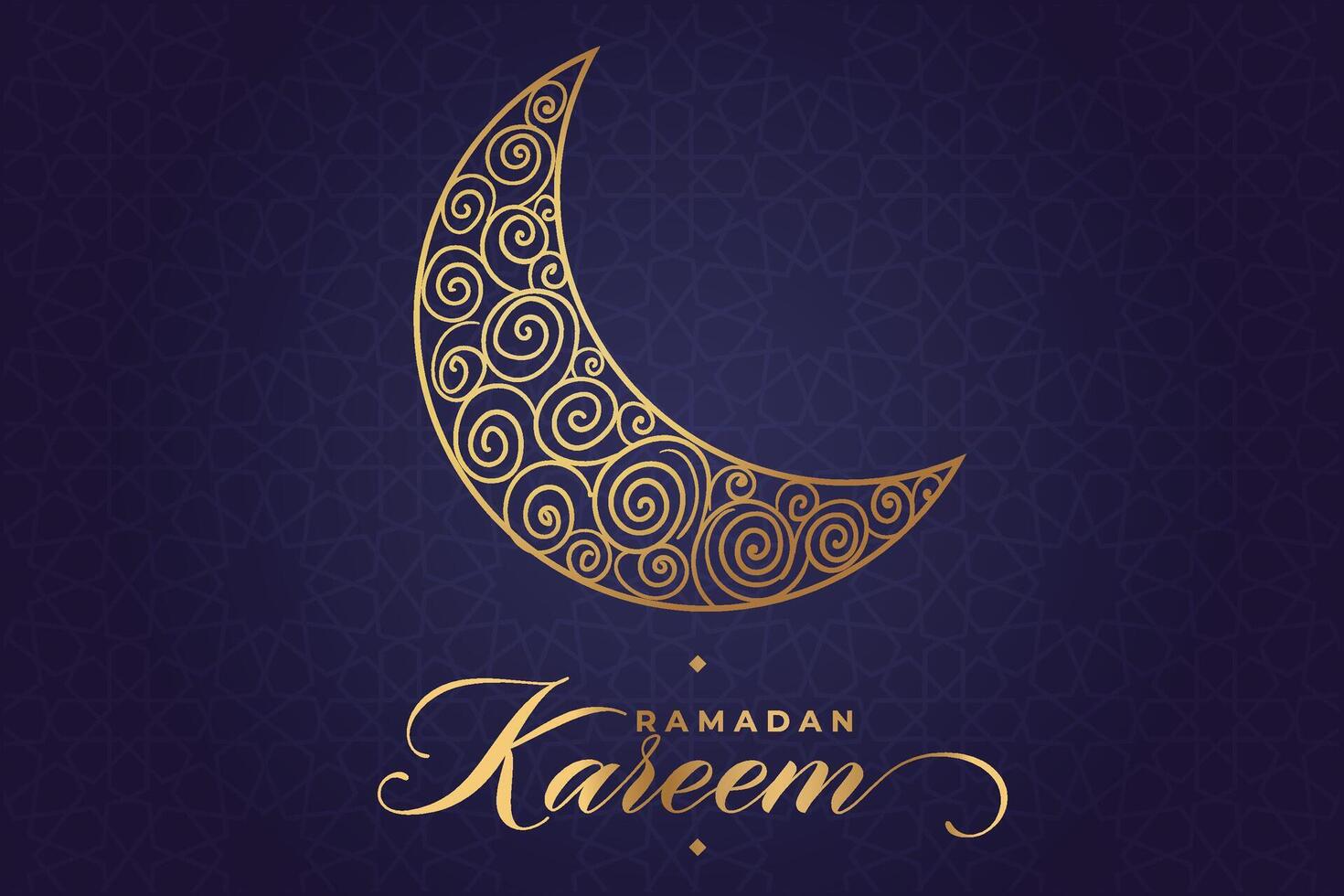 Ramadan, eid al-fitr, islamico calendario sfondo saluto carta con mezzaluna Luna decorazione vettore