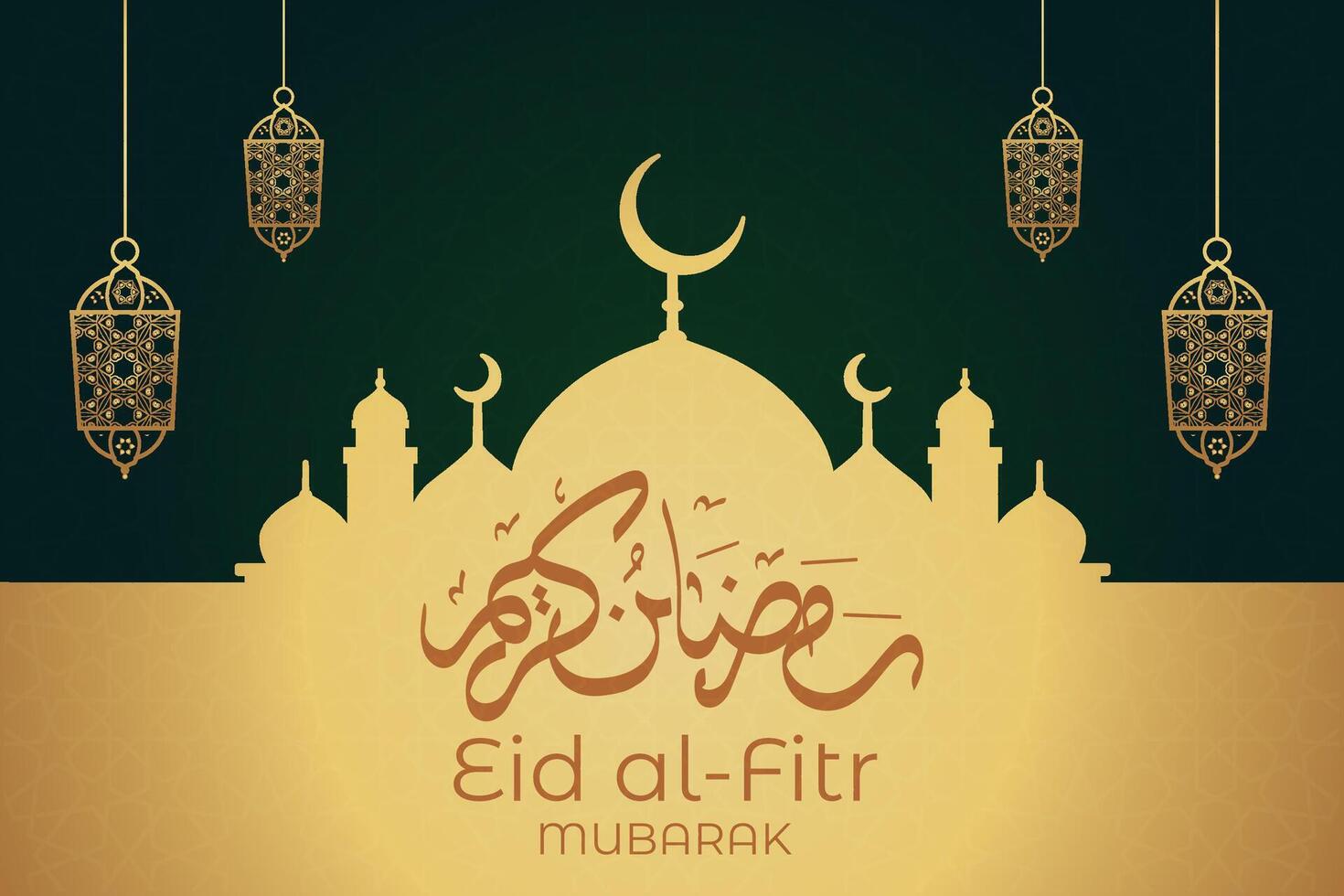 lussuoso eid al-fitr, Ramadhan vacanza decorazione saluto carta vettore