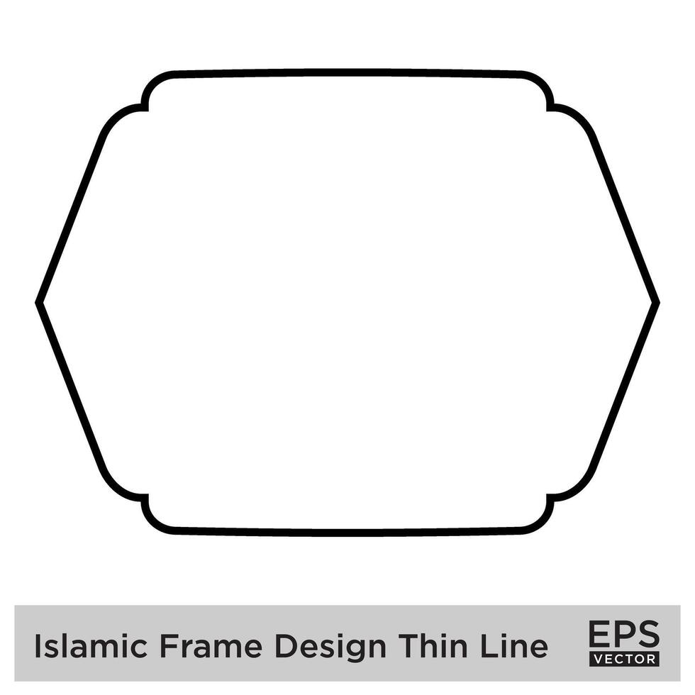 islamico telaio design magro linea nero ictus sagome design pittogramma simbolo visivo illustrazione vettore