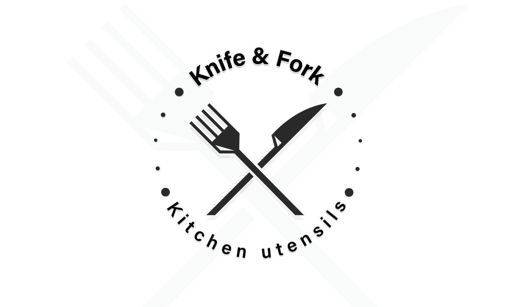 cucina utensili logo design. vettore