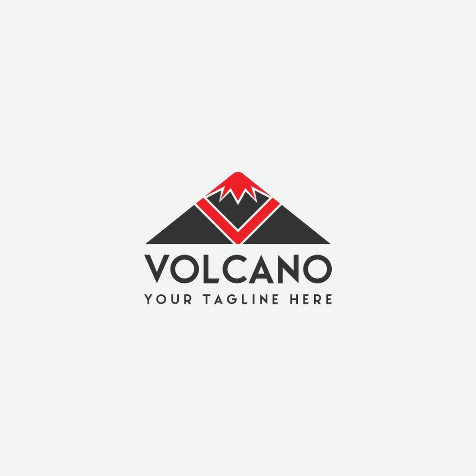 vulcano montagna logo vettore