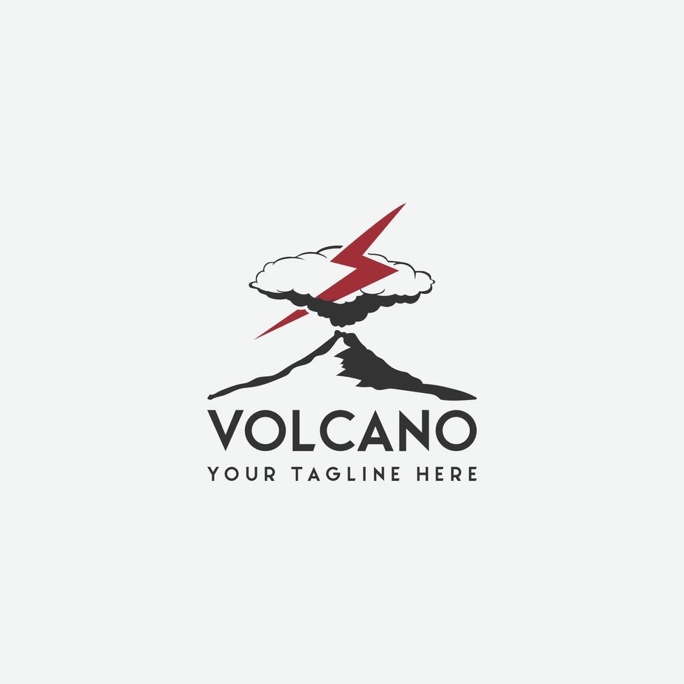 vulcano montagna logo vettore