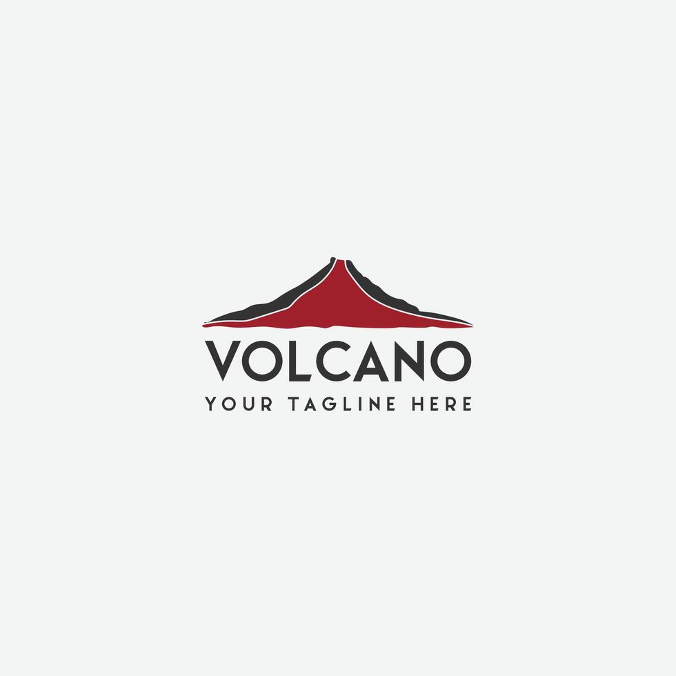 vulcano montagna logo vettore