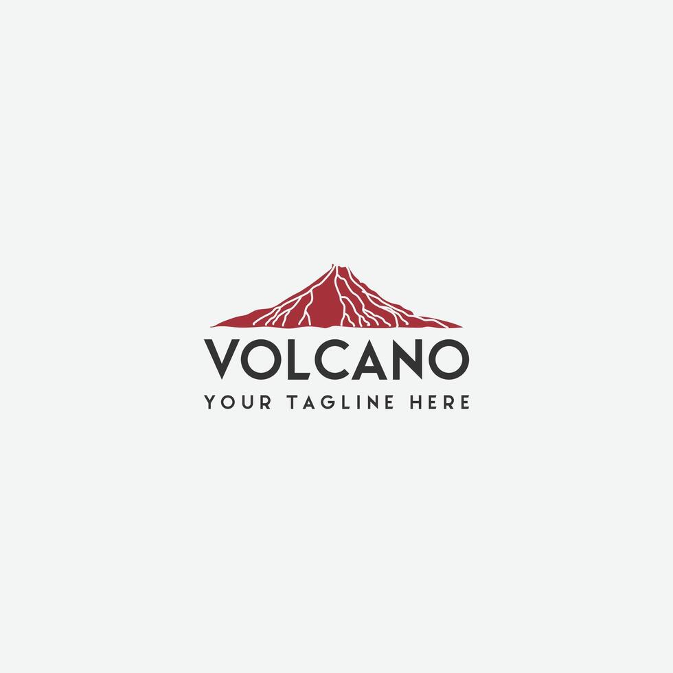 vulcano montagna logo vettore