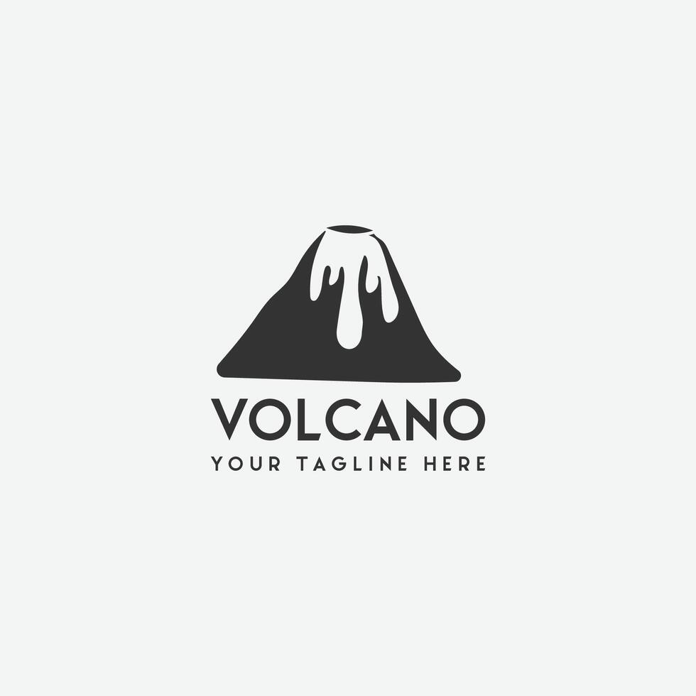 vulcano montagna logo vettore