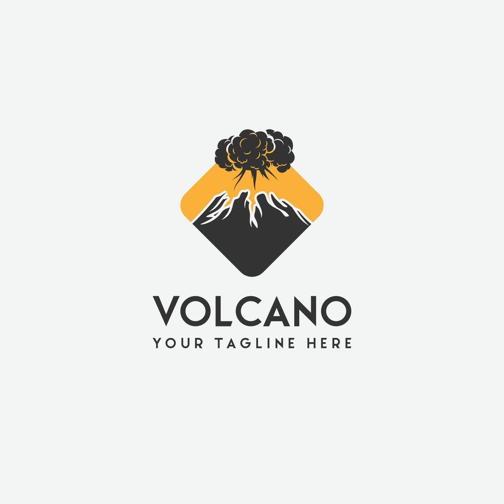 vulcano montagna logo vettore