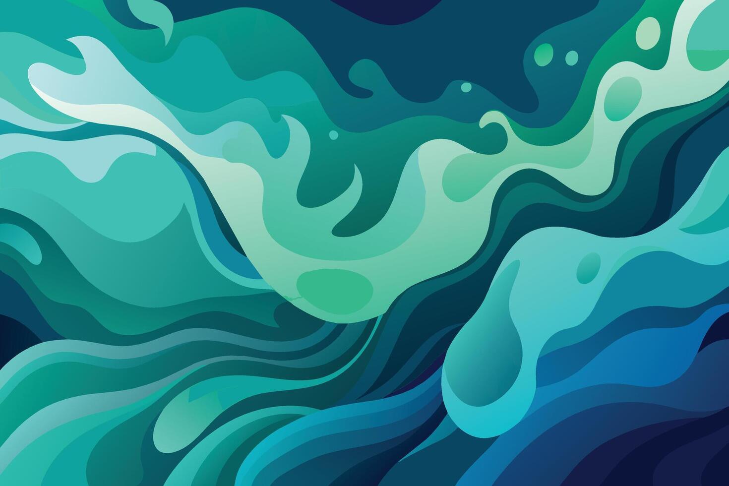 astratto arte alzavola blu verde pendenza dipingere sfondo con liquido fluido grunge struttura sfondo vettore
