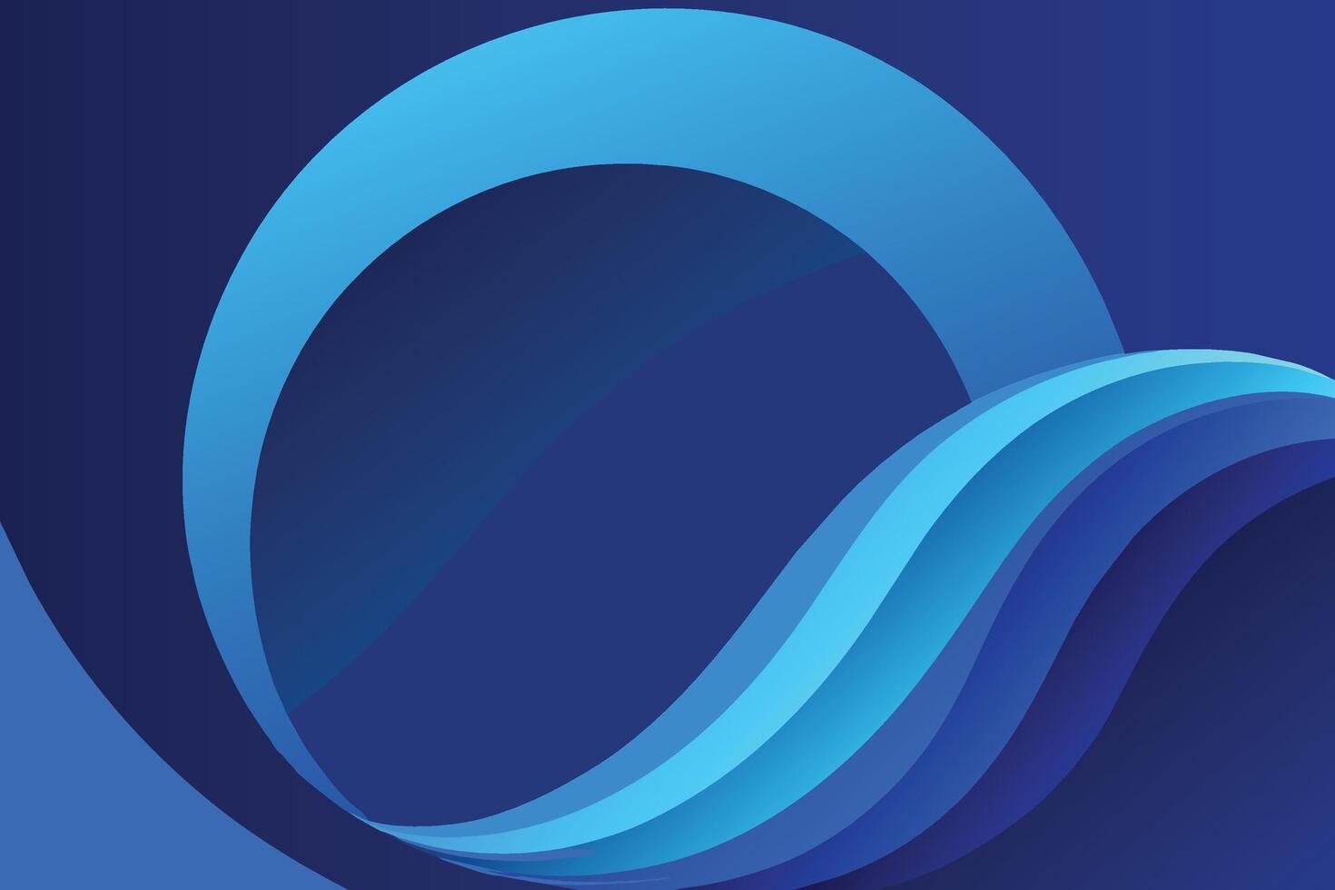 carta strato cerchio blu astratto sfondo. curve e Linee uso per striscione, coperchio, manifesto, sfondo, design con spazio per testo vettore