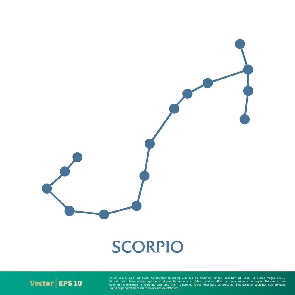 scorpione - costellazione stella icona vettore logo modello illustrazione design. vettore eps 10.