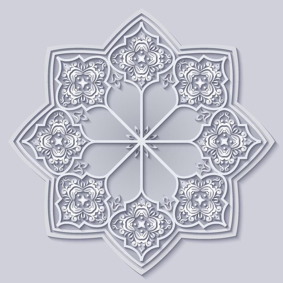 astratto vettore ornamentale natura Vintage ▾ papercut floreale pizzo elemento