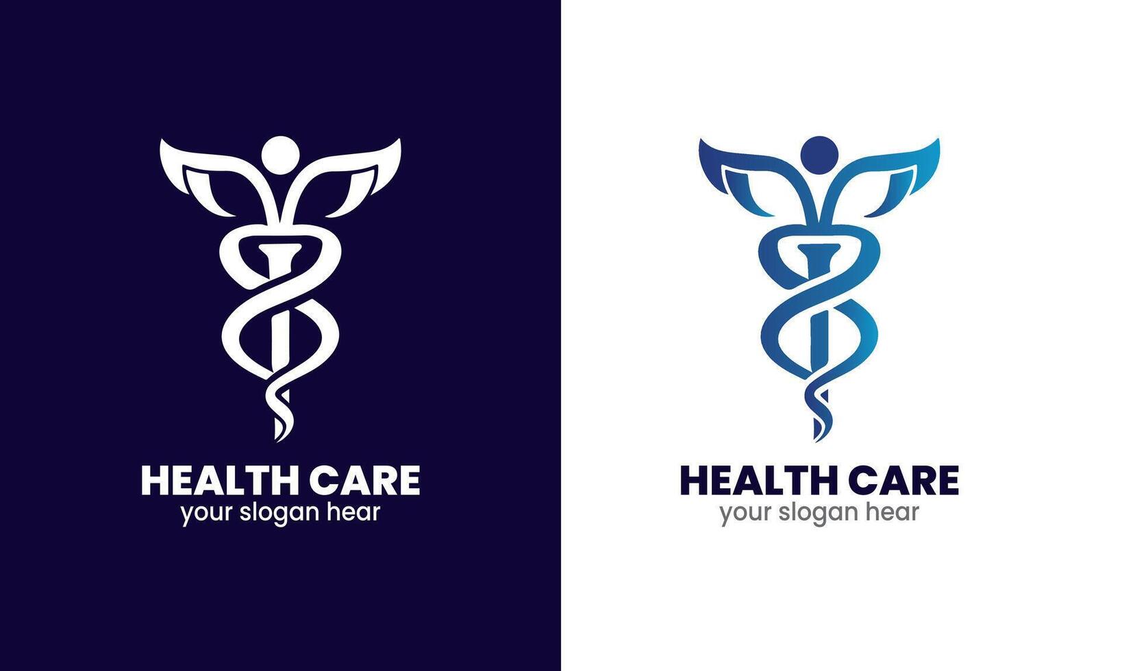 ai generato medico logo, Salute cura servizio, cuore logo modello vettore icona.