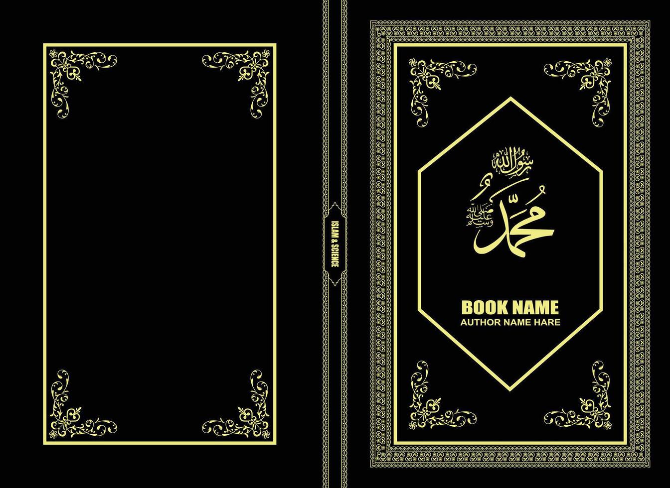 islamico libro copertina vettore design