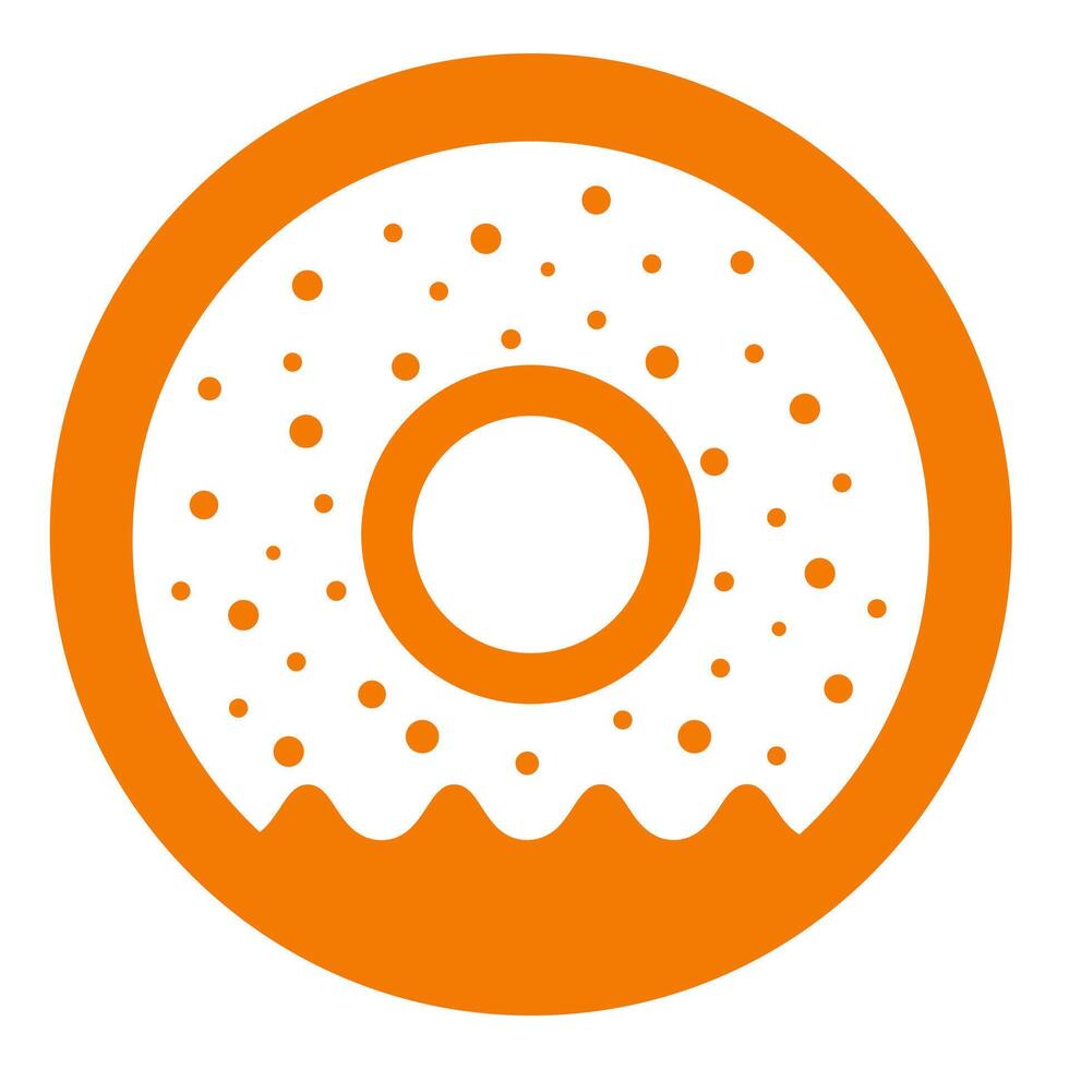 ciambella logo design nel minimalista stile. veloce cibo icona. vettore illustrazione.