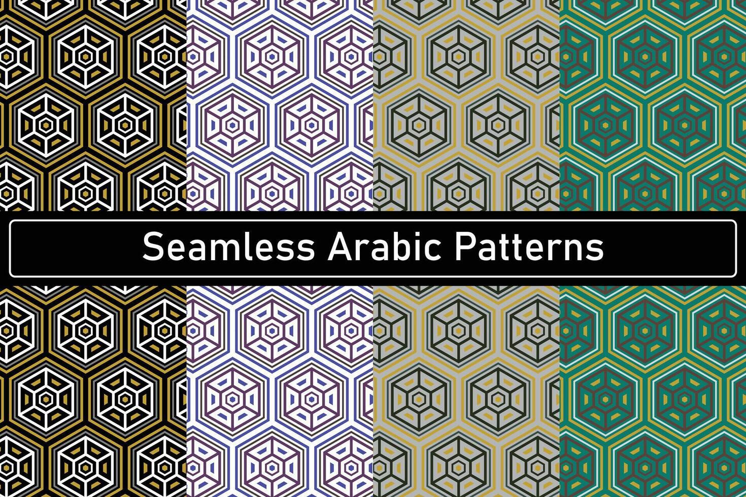 impostato di senza soluzione di continuità Arabo modelli vettore