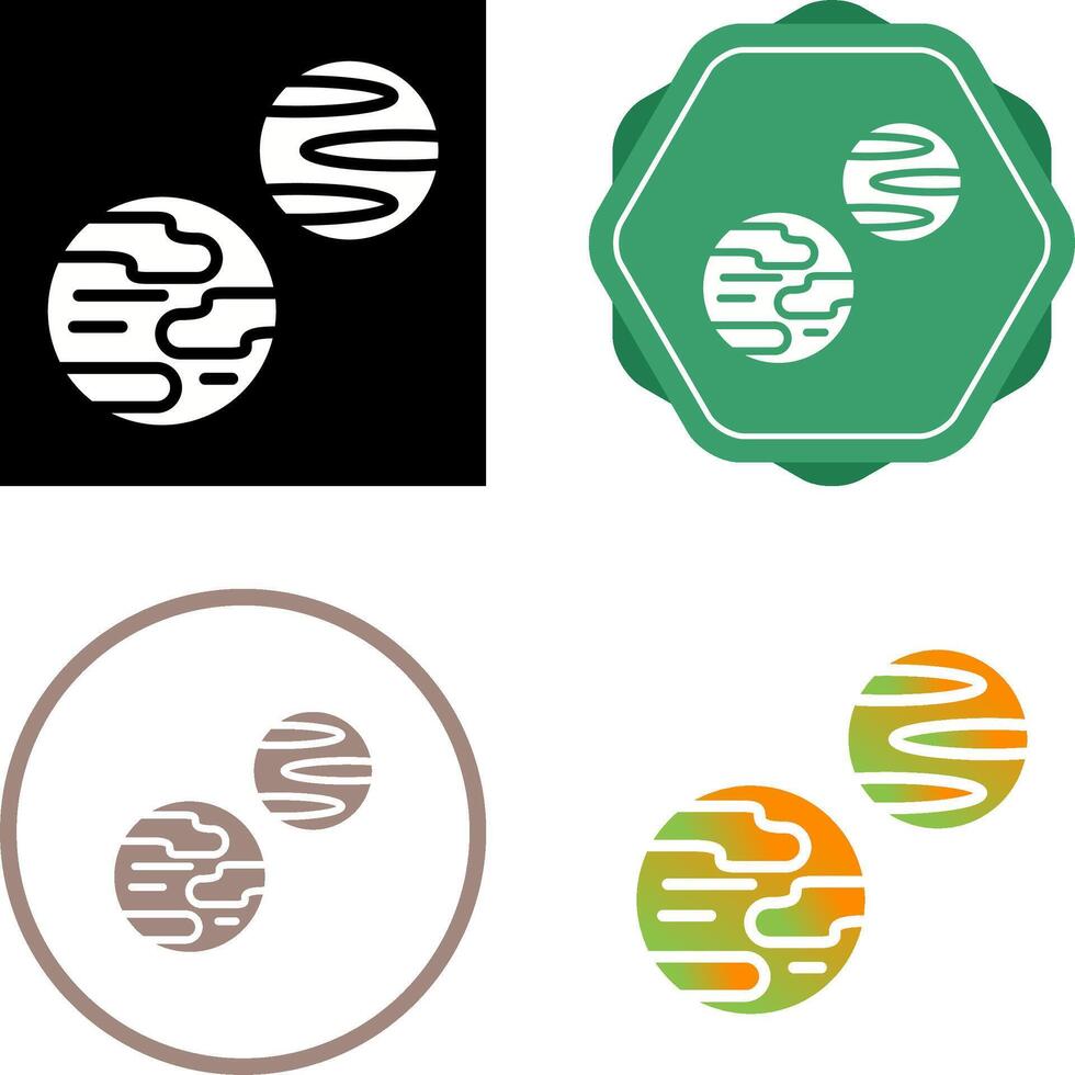 pianeti vettore icona
