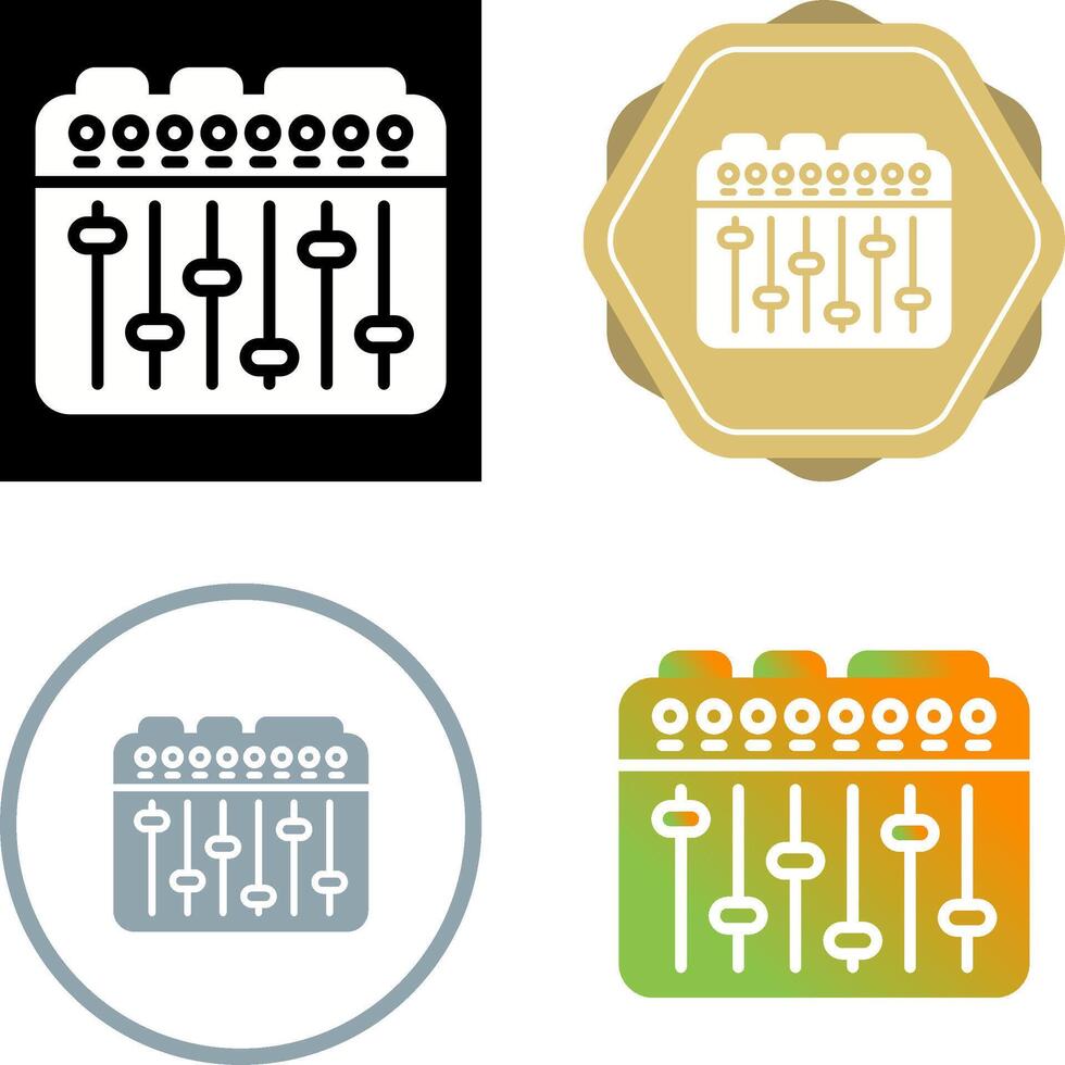 suono miscelatore vettore icona