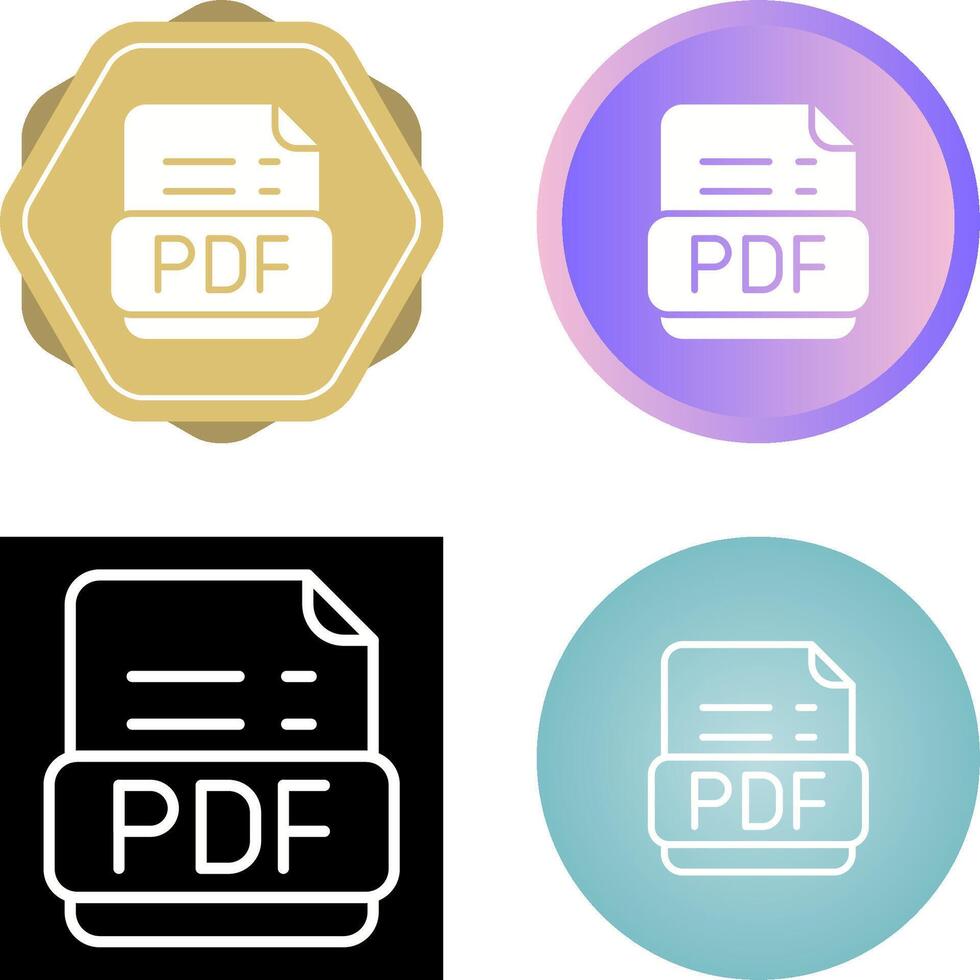 PDF formato vettore icona