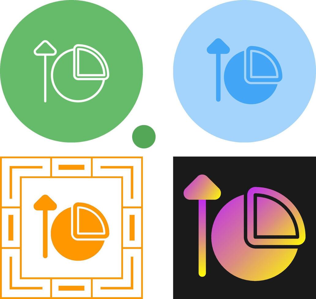 grafico crescente vettore icona