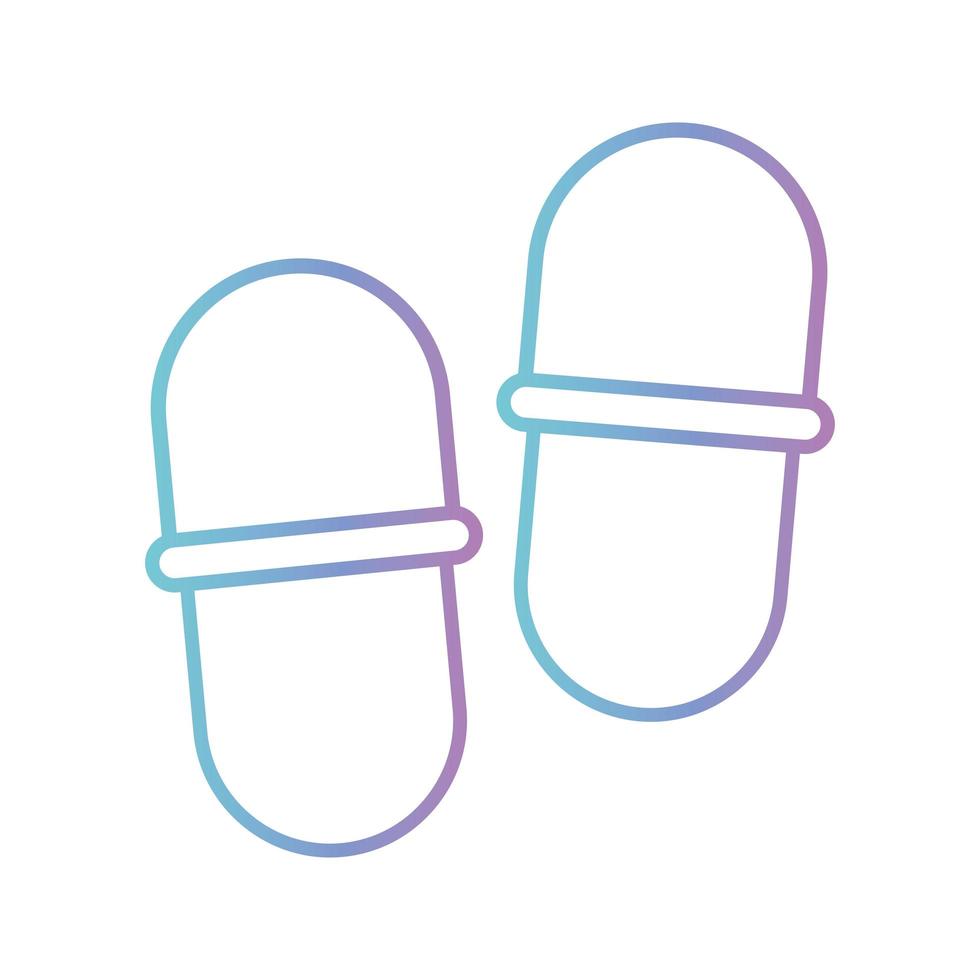 disegno vettoriale icona stile sfumato pantofole per dormire