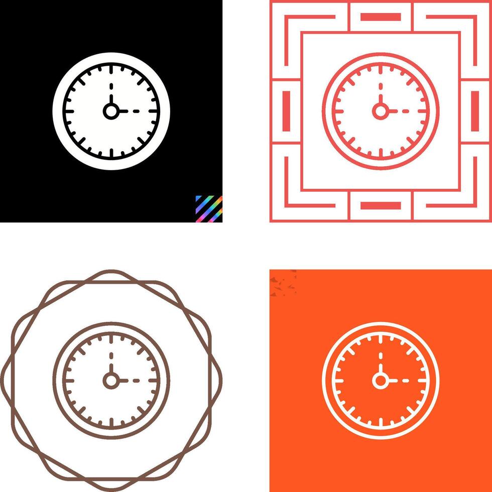 orologio tre vettore icona