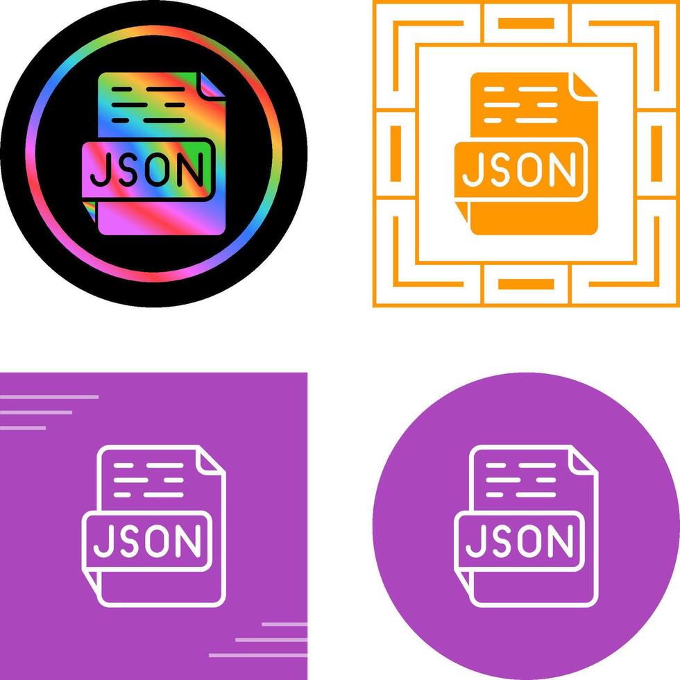 json vettore icona