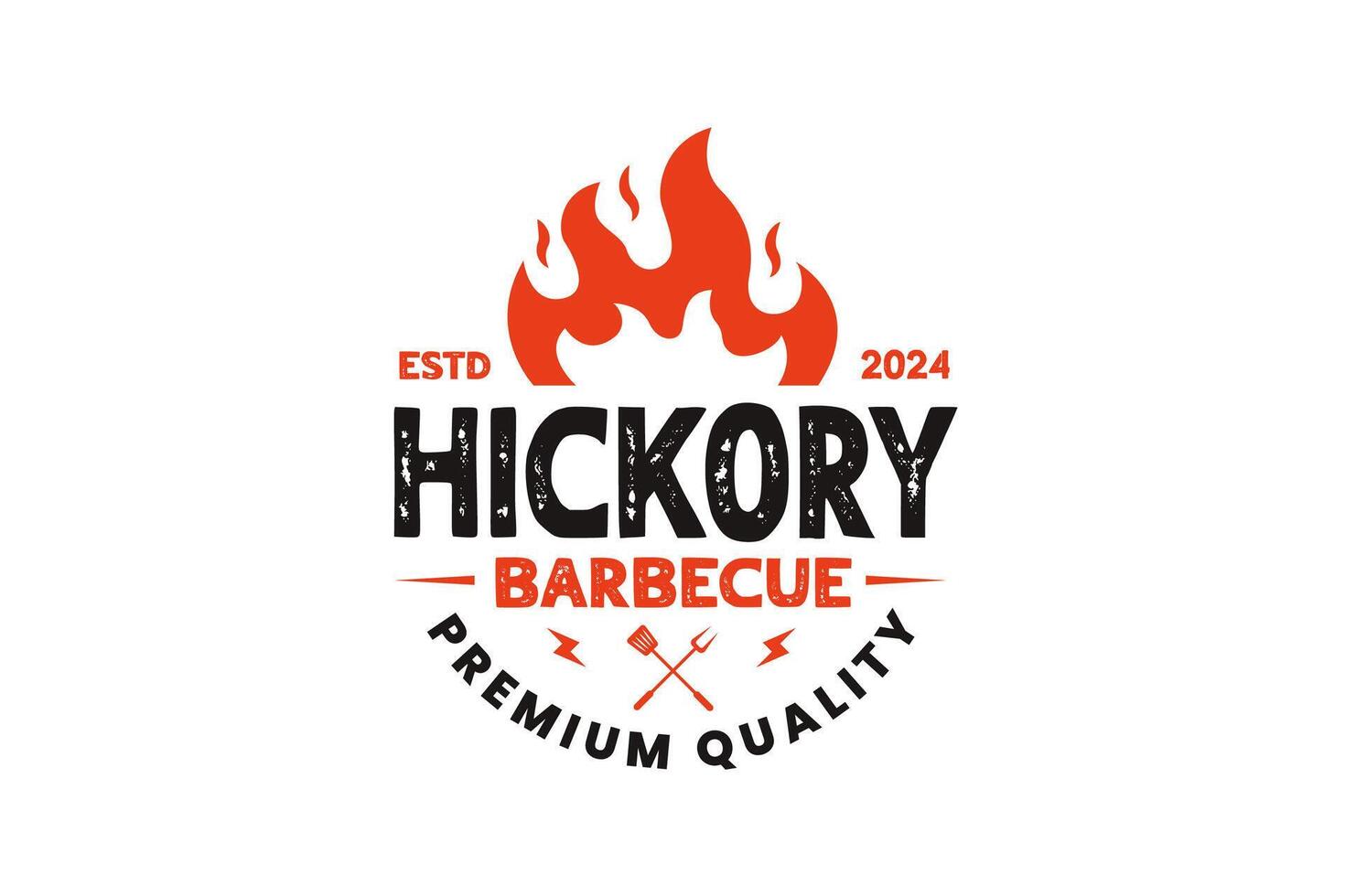 rustico bbq griglia logo o grigliato barbecue bistecca Casa distintivo logo francobollo nel Vintage ▾ retrò stile vettore