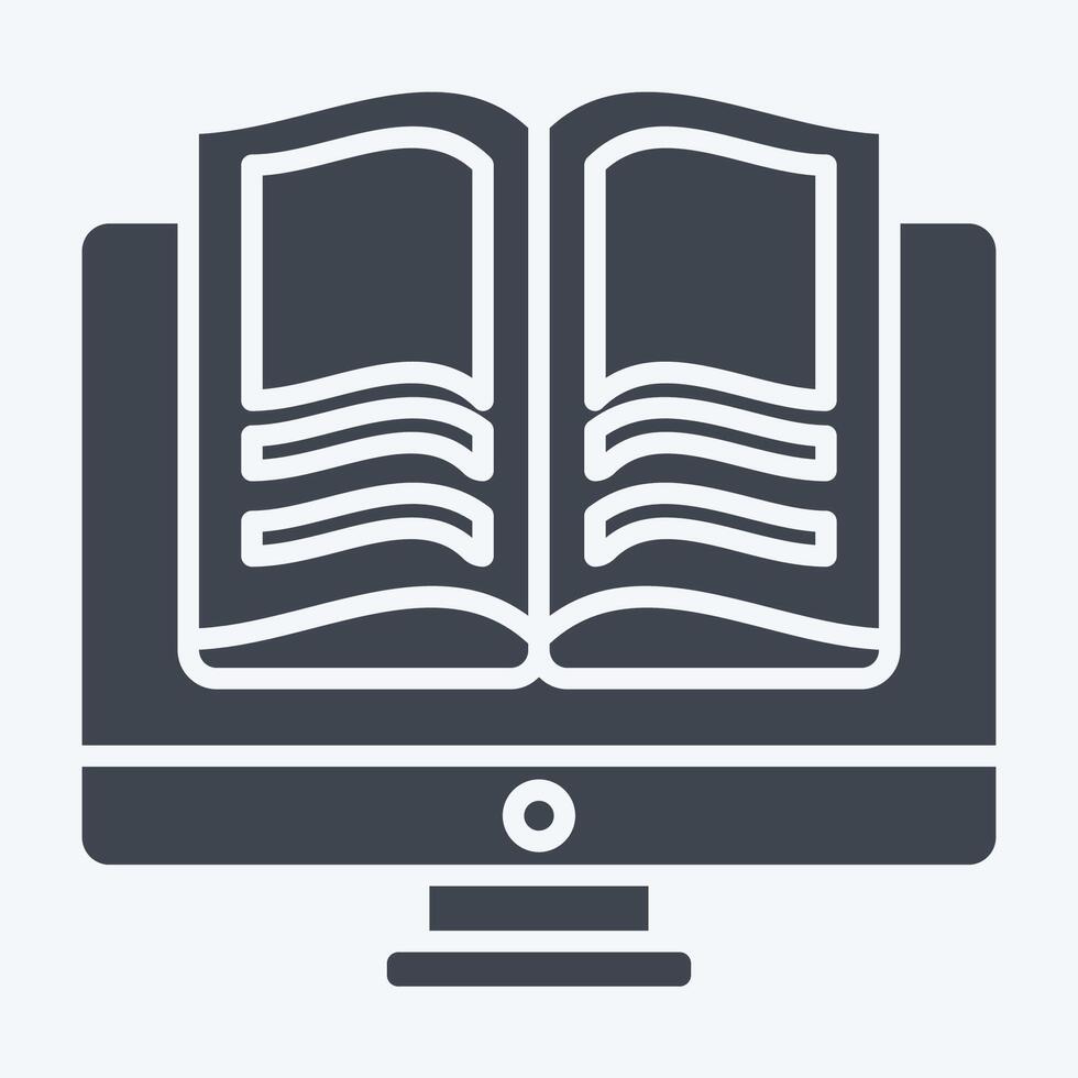 icona e libro. relazionato per inviare ufficio simbolo. glifo stile. semplice design modificabile. semplice illustrazione vettore