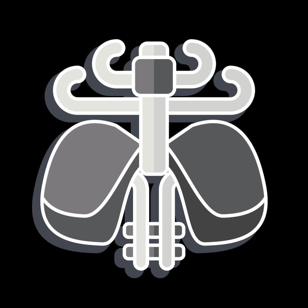icona diaframma. relazionato per umano organo simbolo. lucido stile. semplice design modificabile. semplice illustrazione vettore