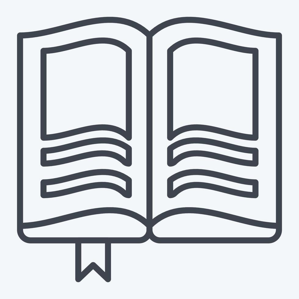 icona lettura. relazionato per inviare ufficio simbolo. linea stile. semplice design modificabile. semplice illustrazione vettore