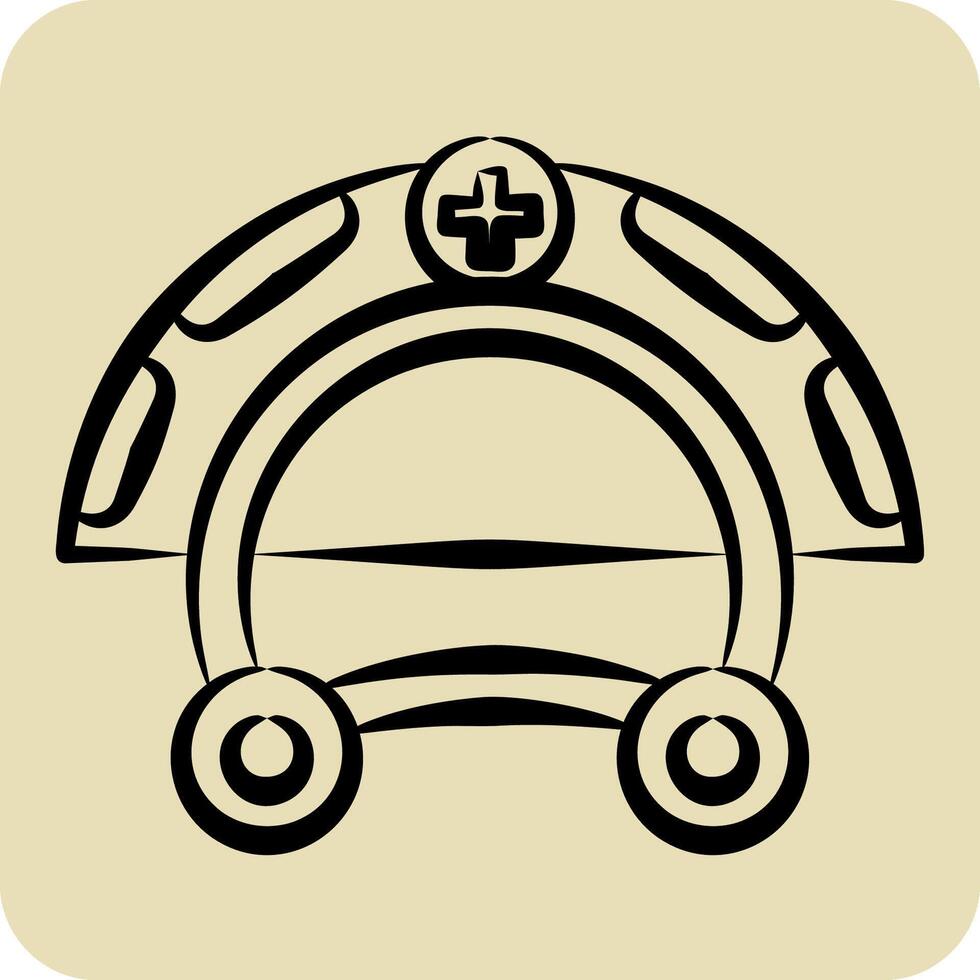icona disco rompere. relazionato per box auto simbolo. mano disegnato stile. semplice design modificabile. semplice illustrazione vettore