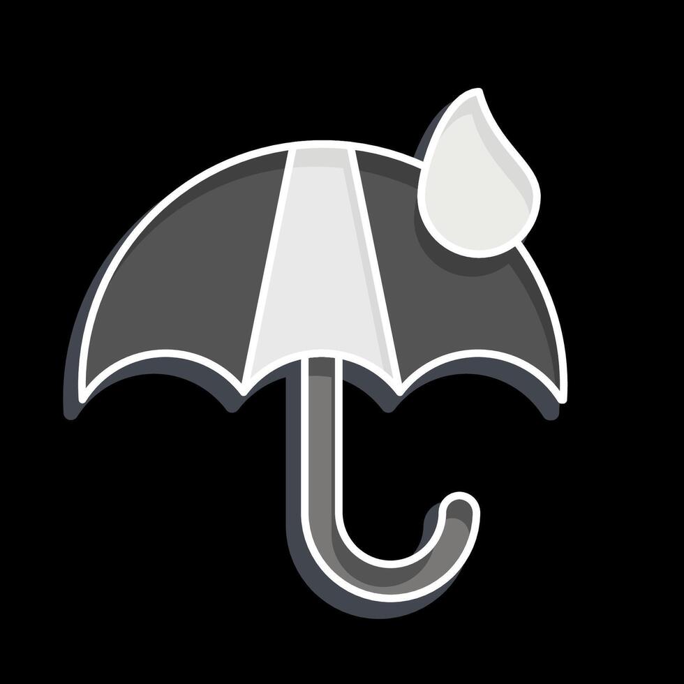 icona eco ombrello. relazionato per ecologia simbolo. lucido stile. semplice design modificabile. semplice illustrazione vettore