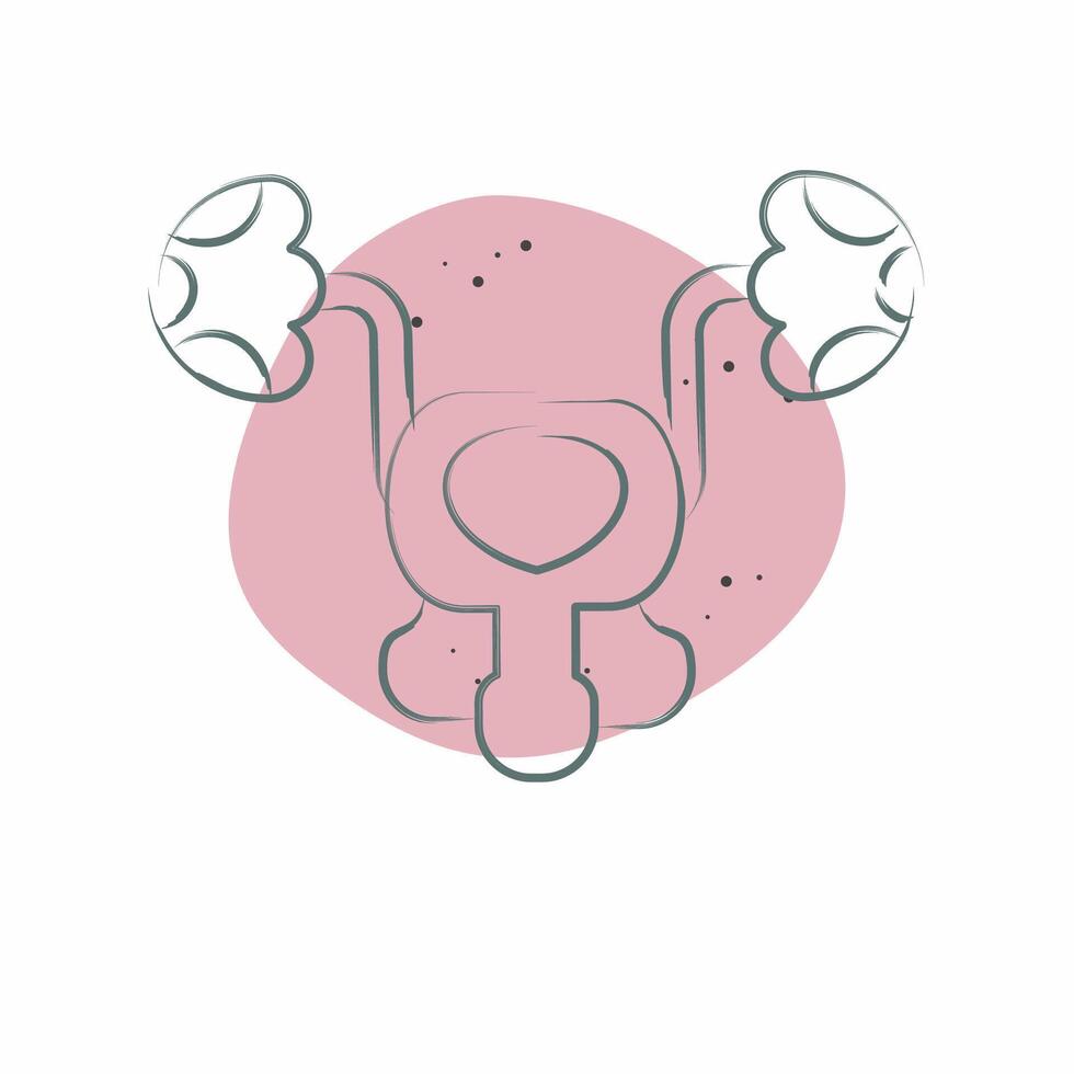 icona Vescica urinaria. relazionato per umano organo simbolo. colore individuare stile. semplice design modificabile. semplice illustrazione vettore
