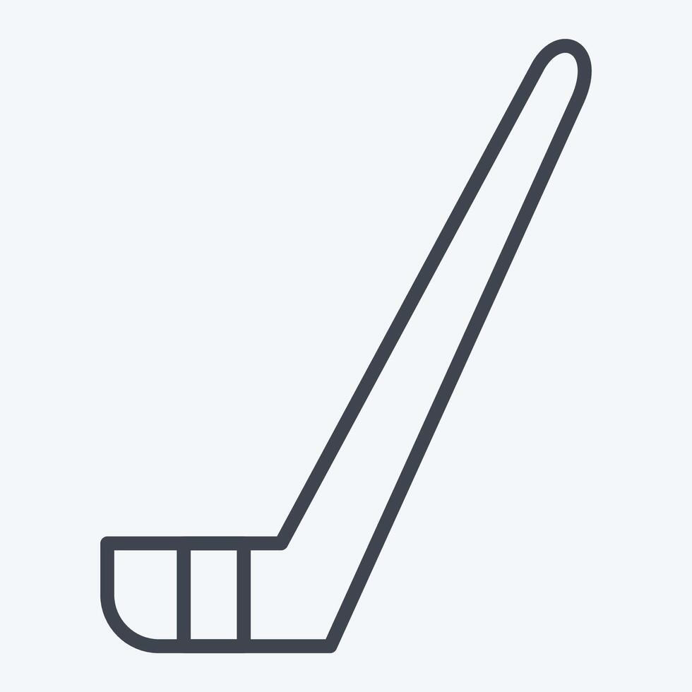 icona hockey bastone. relazionato per hockey gli sport simbolo. linea stile. semplice design modificabile vettore