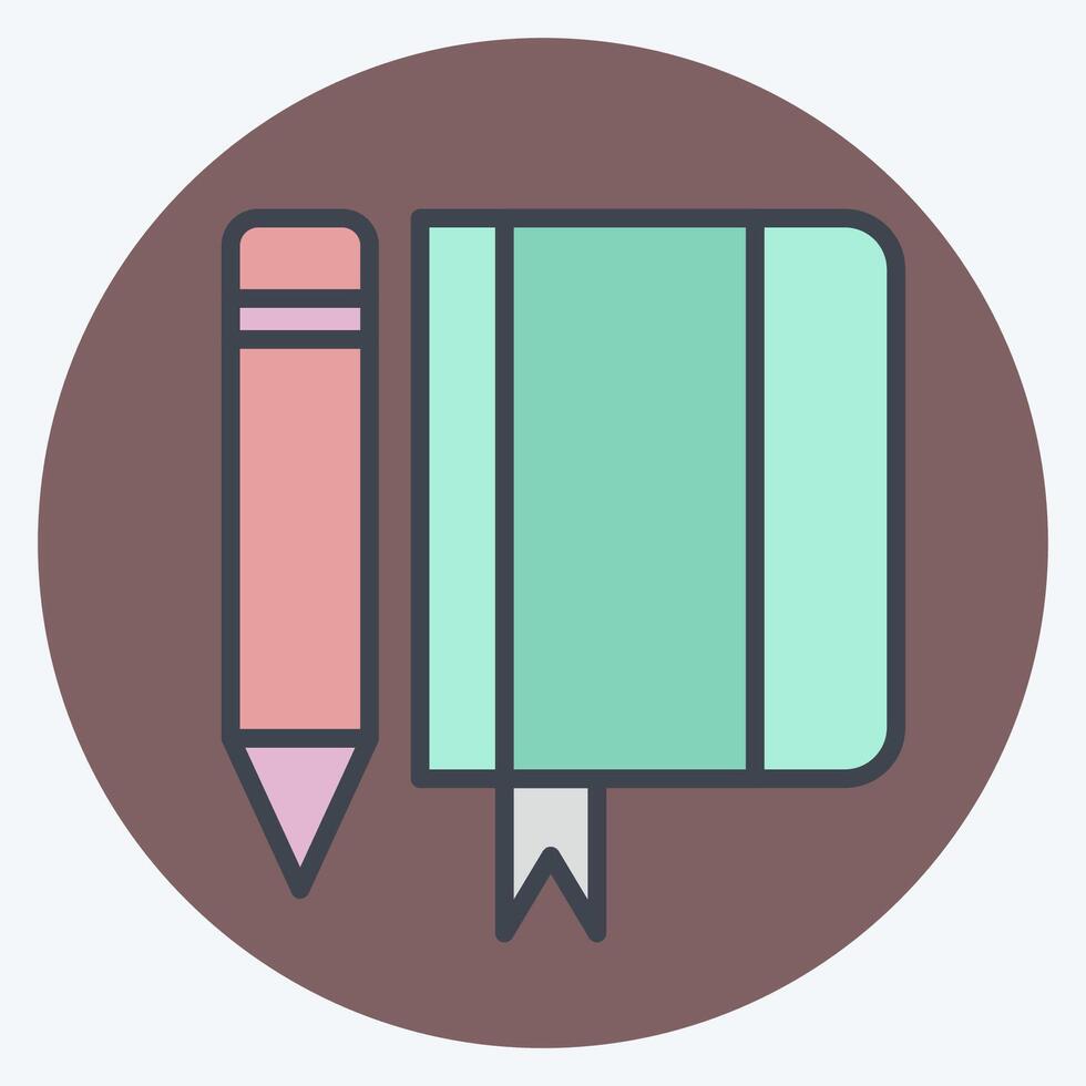 icona schizzo libro. relazionato per inviare ufficio simbolo. colore compagno stile. semplice design modificabile. semplice illustrazione vettore