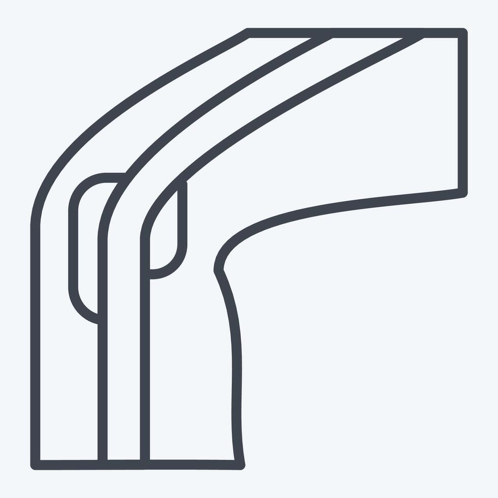 icona ginocchio. relazionato per umano organo simbolo. linea stile. semplice design modificabile. semplice illustrazione vettore