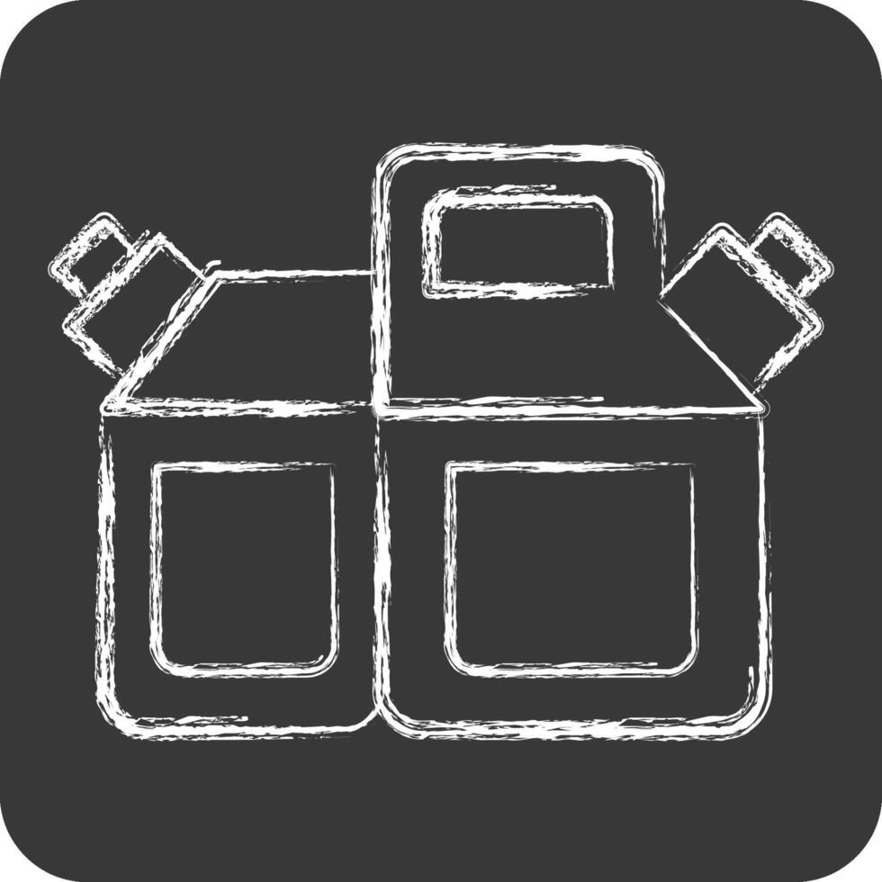 icona carburante cisterna. relazionato per box auto simbolo. gesso stile. semplice design modificabile. semplice illustrazione vettore