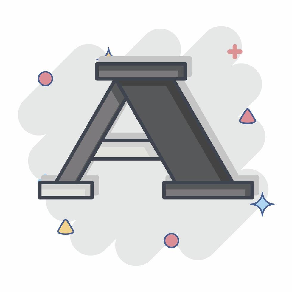 icona font. relazionato per inviare ufficio simbolo. comico stile. semplice design modificabile. semplice illustrazione vettore